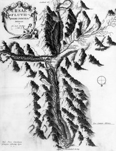 Ursae Fluvii primi fontes delineati, c.1721 da Jean Jacques Scheuchzer